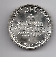 (787) Schweiz, 5 Franken Gedenkmünze 1944, top stgl