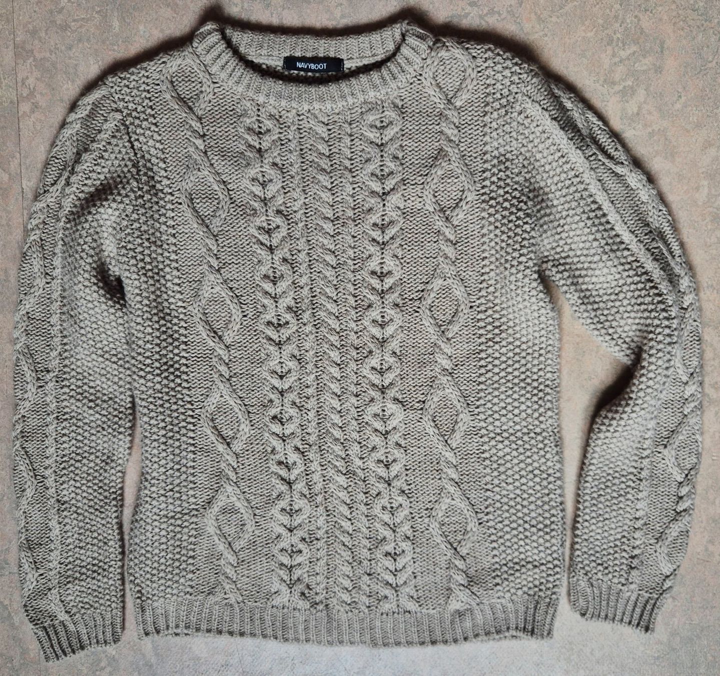 Navyboot Maglioni & Felpe: PULLOVER PULLI NAVYBOOT M 38 ZOPFMUSTER ALPACA WOLLE BEIGE – Usato da Elsau venduto da the-colorful-side 5