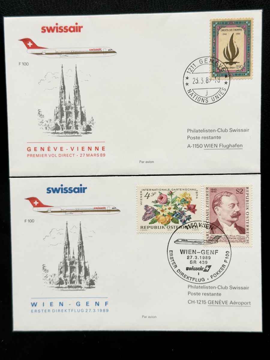 Alle Briefmarken: Flugpost Swissair etc. 20-Briefe (2) – Gebraucht aus Glattbrugg von Artos67 4