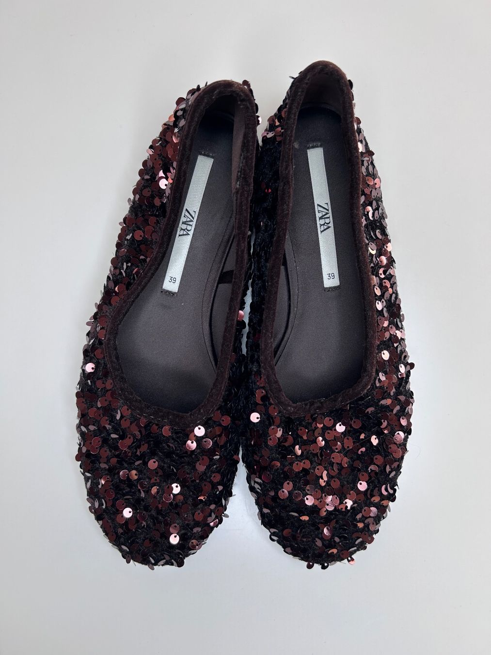 Zara Damenschuhe: Zara Ballerinas with Sequins – Neu (gemäss Beschreibung) aus St. Gallen von look-twice 1