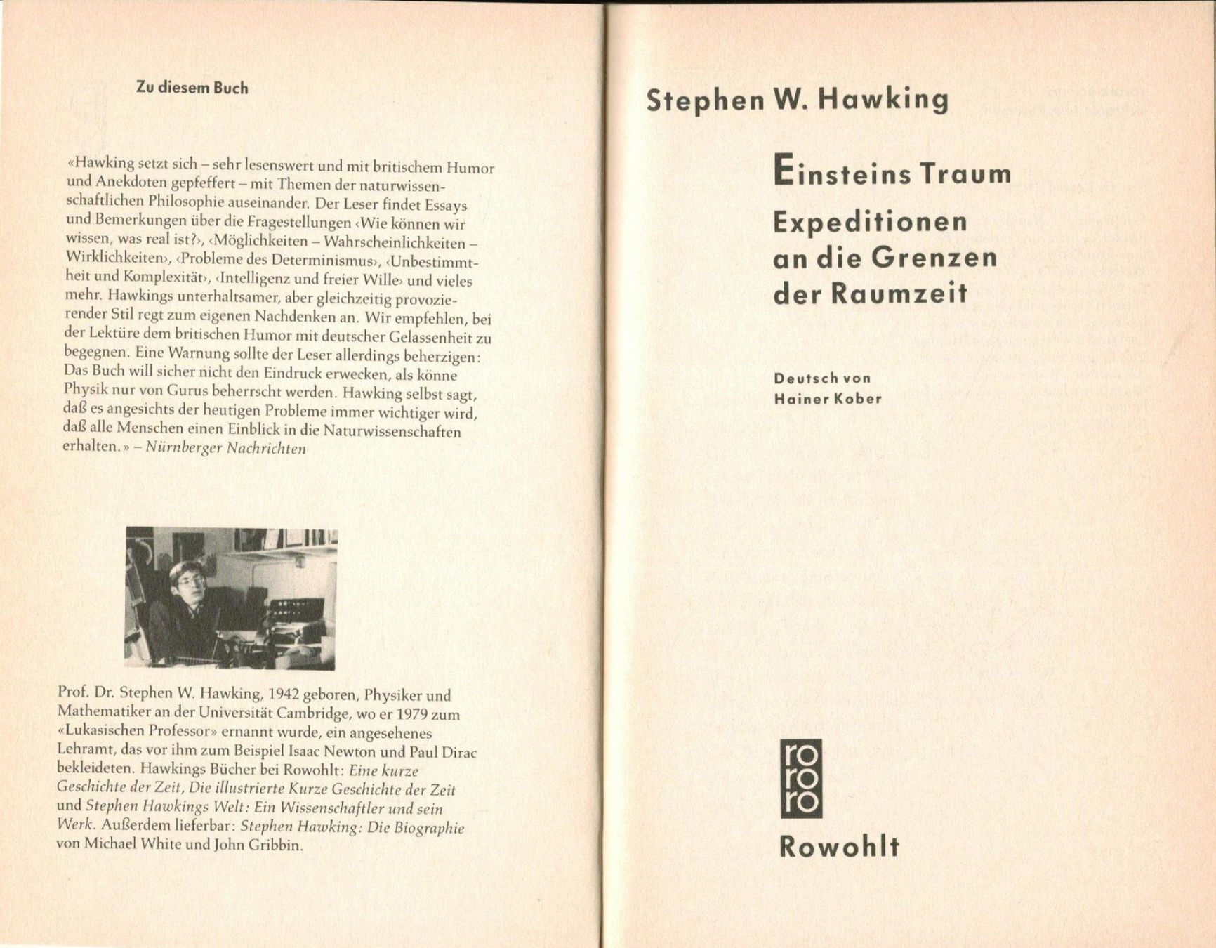 Bücher: Stephen W. Hawking; Einsteins Traum – Gebraucht aus Zürich von Tolima194 2