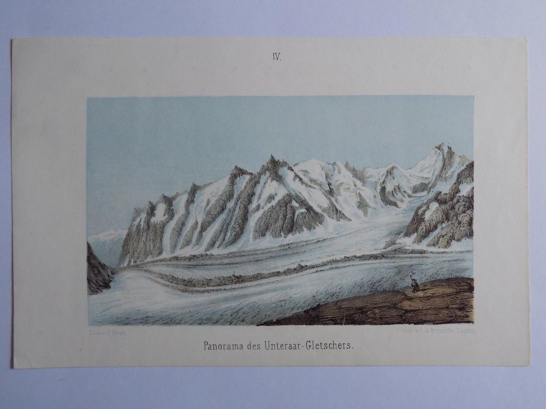 Incisioni: Unteraargletscher Panorama von Heyn – Usato da Risch venduto da Antikfee 3
