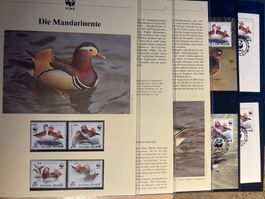 Korea 1987 Satz WWF Mandarinente Kapitel vollständig