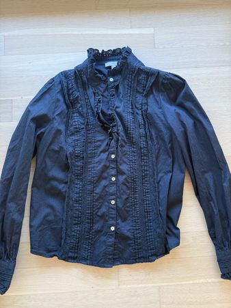 Damen Bluse mit Spitzenbesatz