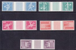 1968-1976  Satz Kehrdrucke mit Zwischensteg ** POSTFRISCH **