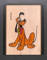 PLUTO Disney Stempel Lightstemp(Holzsockel mit Gummistempel)