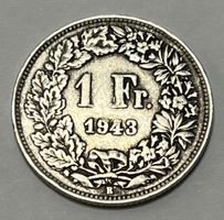 1 Franken - stehende Helvetia - 1943 B (Silber .835)