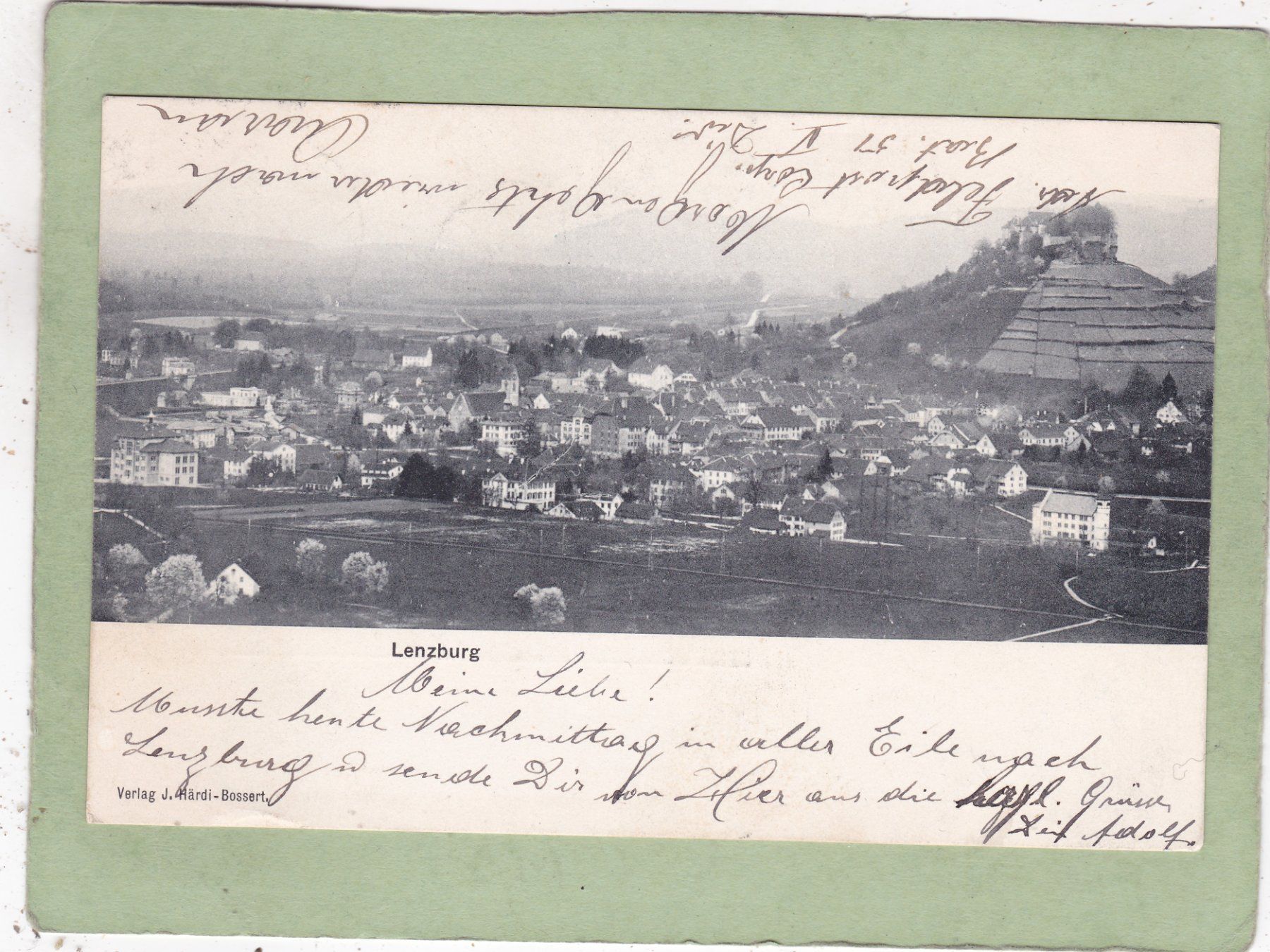 Cartoline postali: Lenzburg 1905 – Usato da Herisau venduto da Lisegrat2008