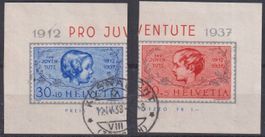 17x) Pro Juventute  aus Block 1937, sehe Scan