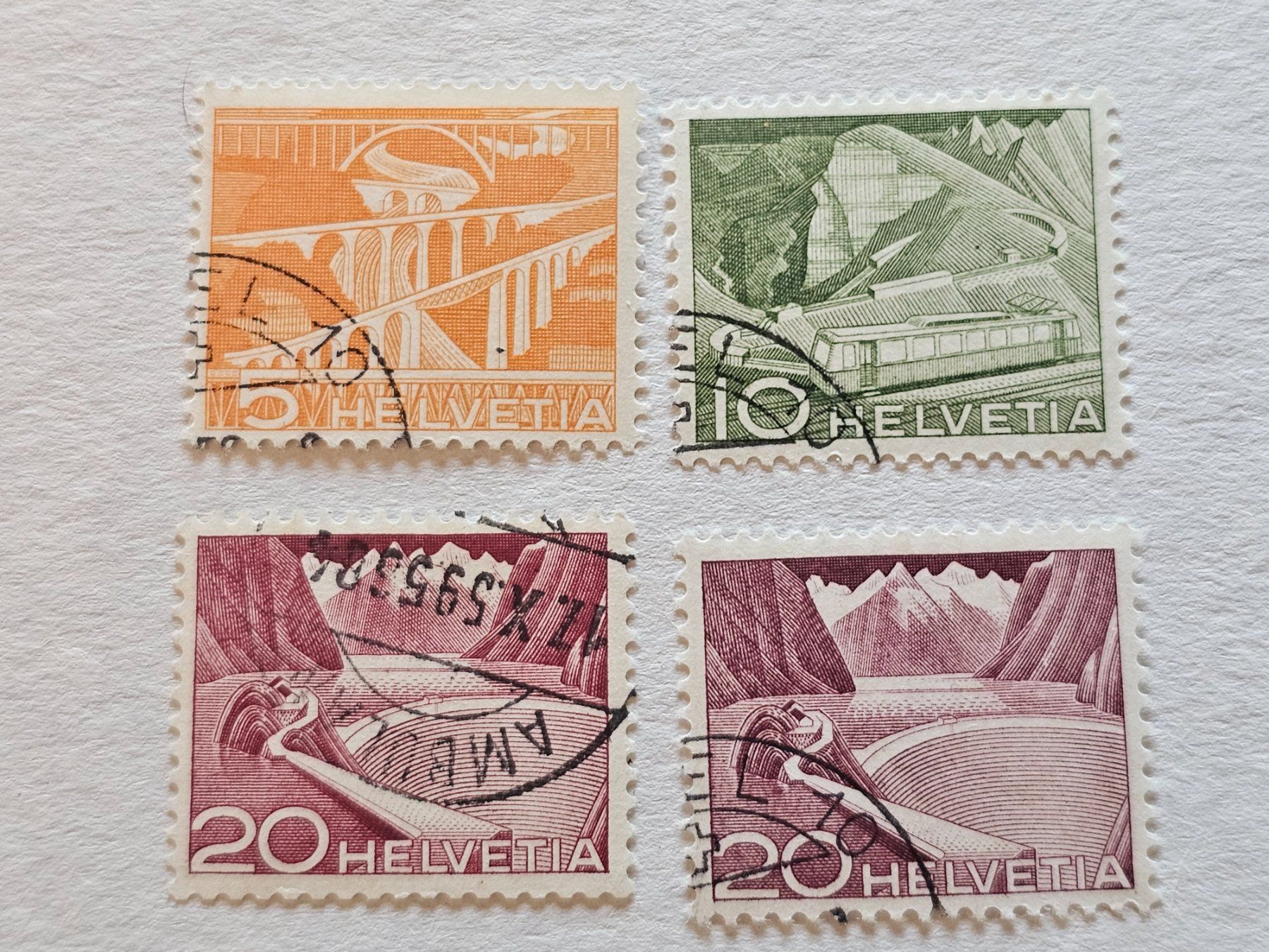 Alle Briefmarken: CH 1949 Rollenmarken SBK 39.-- – Gebraucht aus Monte Carasso von giave