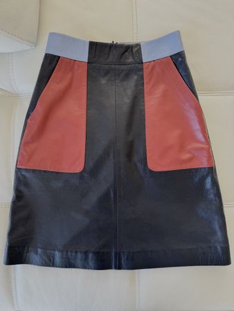 New Globus Essentials Genuine Leather Skirt, Size 34/XS