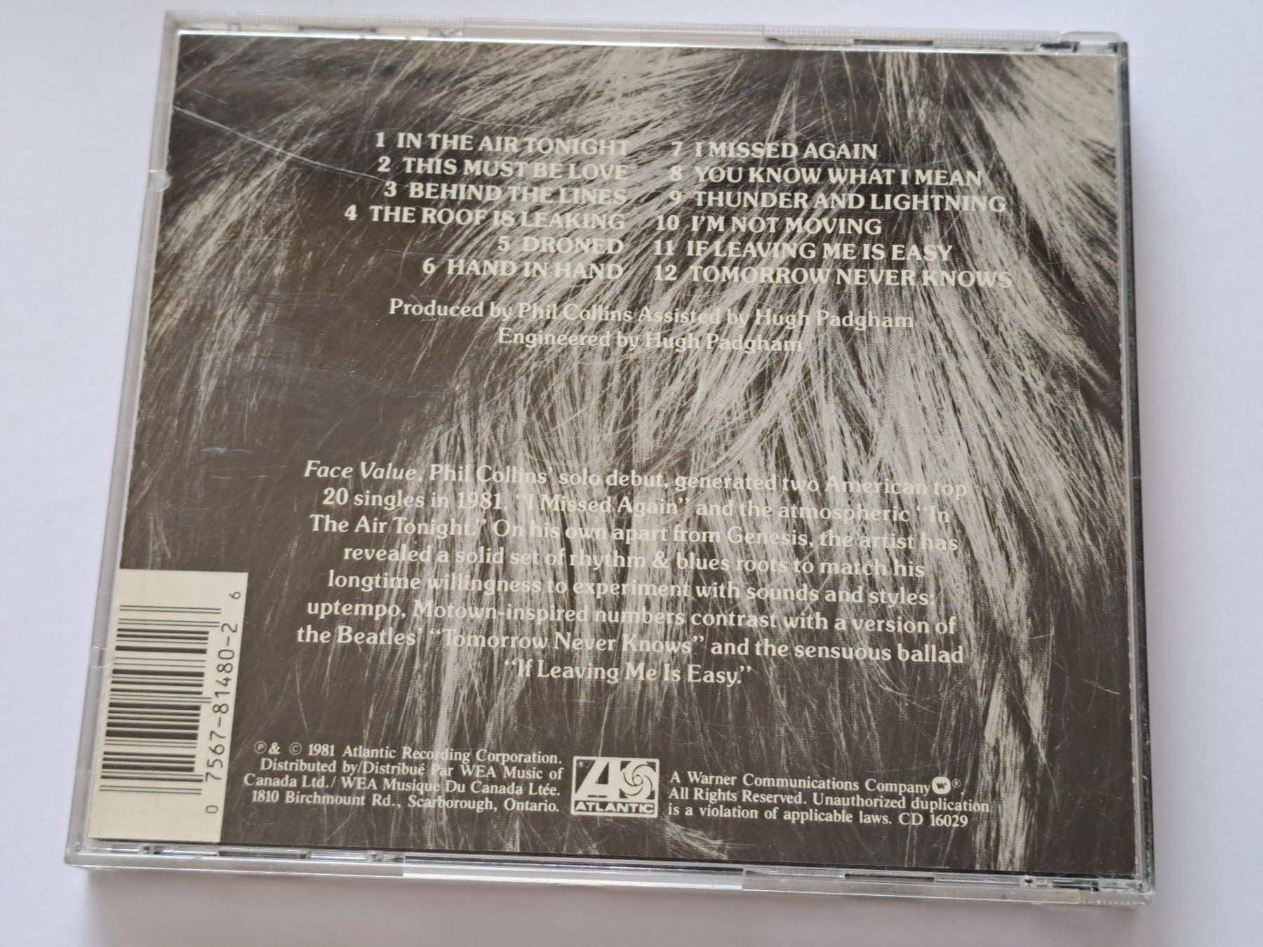 CDs: CD Phil Collins – Face Value – D'occasion à Pully par bro_n52j 1