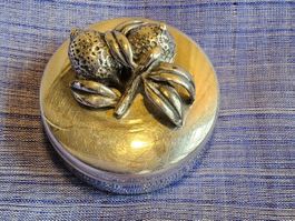 Kleine Sterling Silber Pillendose