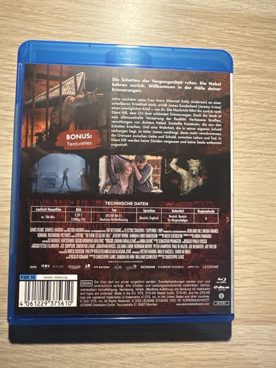 Tous les DVDs: Blu-ray Return to Silent Hill – D'occasion à Wängi par mrpooc 1