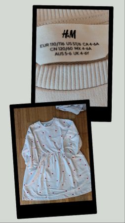Kleid H&M mit Herzen Grösse 110/116 (4-6 Jahre)