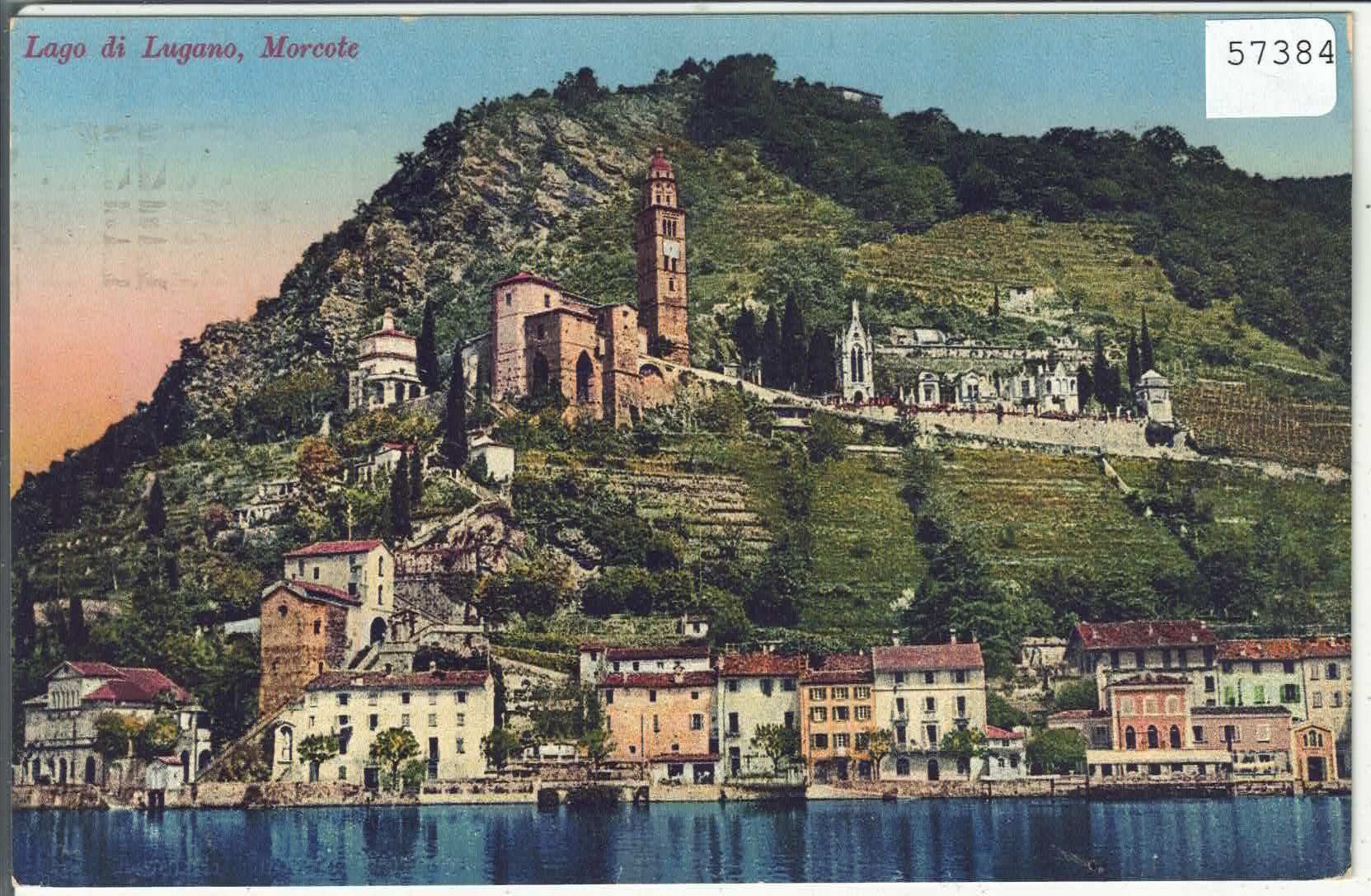 Ansichtskarten: Lago di Lugano - Morcote - Litho – Gebraucht aus Ettingen von Kartenplanet