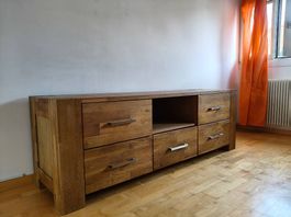 TV Möbel - Eiche Massiv, Jysk