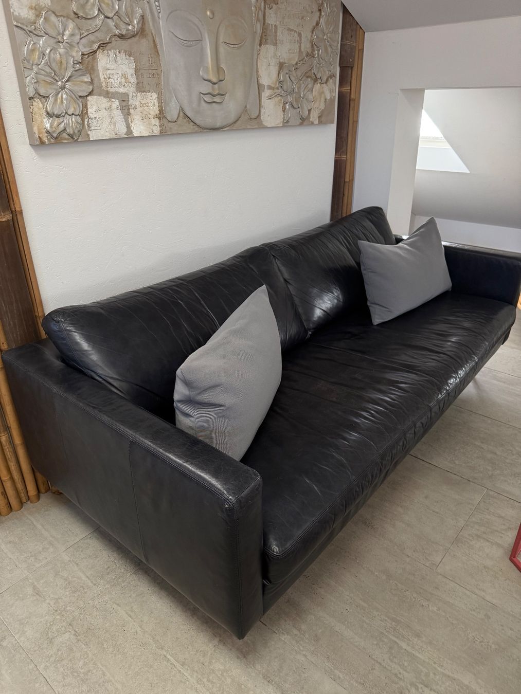 Divani: Schwarzes Ledersofa – Usato da Zürich venduto da pire01