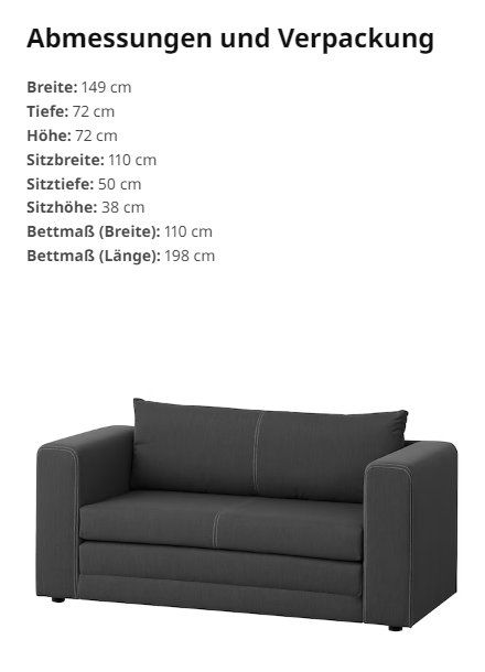 60+ Ikea Askeby Schlafsofa, Ein schlafsofa mit kleinen, ordentlichen