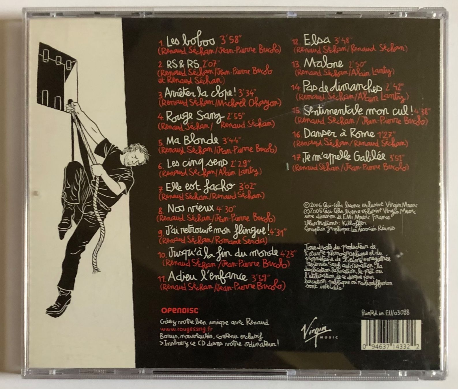 CDs: RENAUD - ROUGE SANG – D'occasion à Poliez-Pittet par Newtown-Records 1