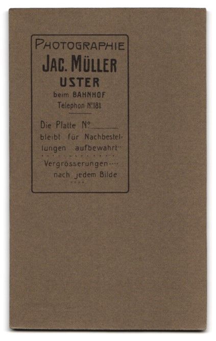 Fotografie & Manifesti: Fotografie Jacques Müller, Uster, Bahnh – Usato da Berlin venduto da bartko-reher 1