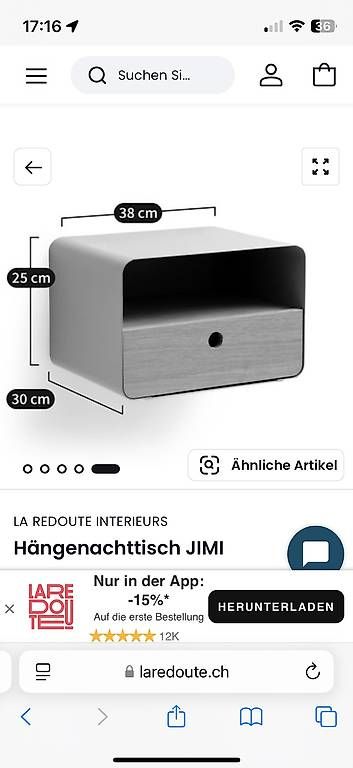 Comodini: Nachttisch hängend / neu / ungeöffnet – Usato da Bauen venduto da Gisi024 1
