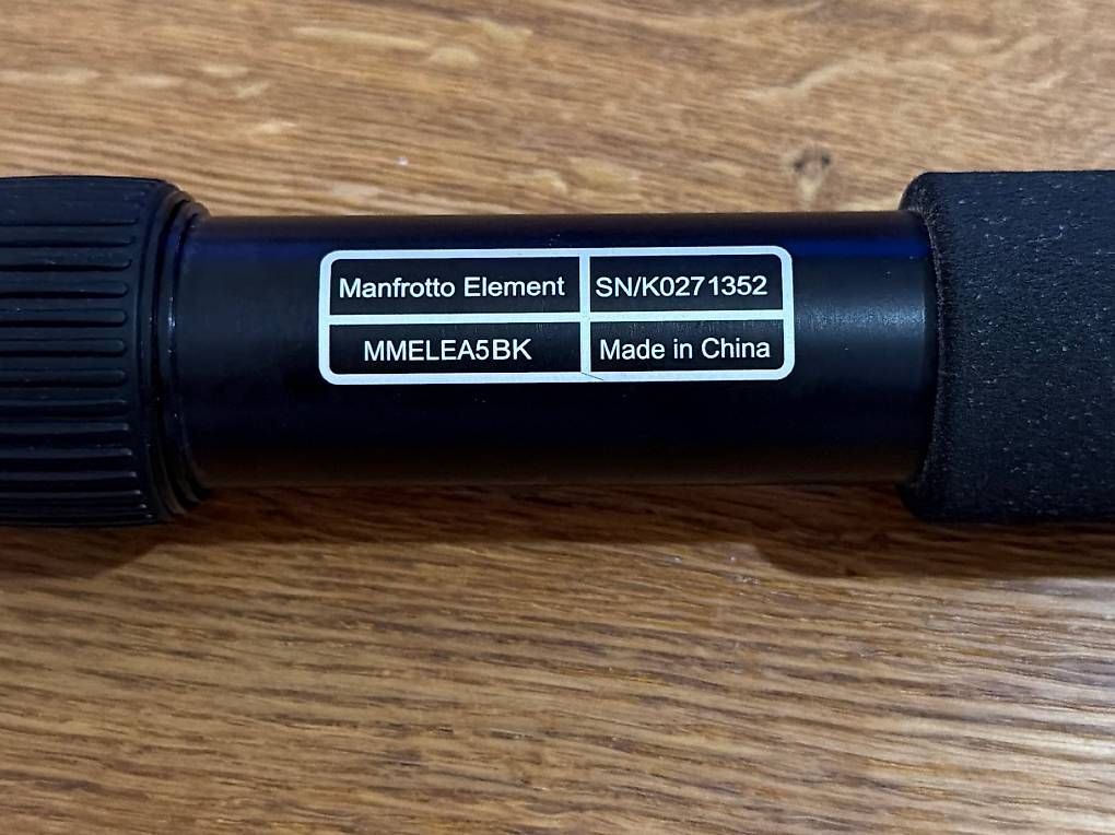 Treppiedi & Teste: Manfrotto Element Monopod  aluminium, 5 sections – Usato da Bremblens venduto da ltheintz 2