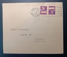 TELLKOPF KEHRDRUCK MARKE AUF BRIEF NACH THUN 1931