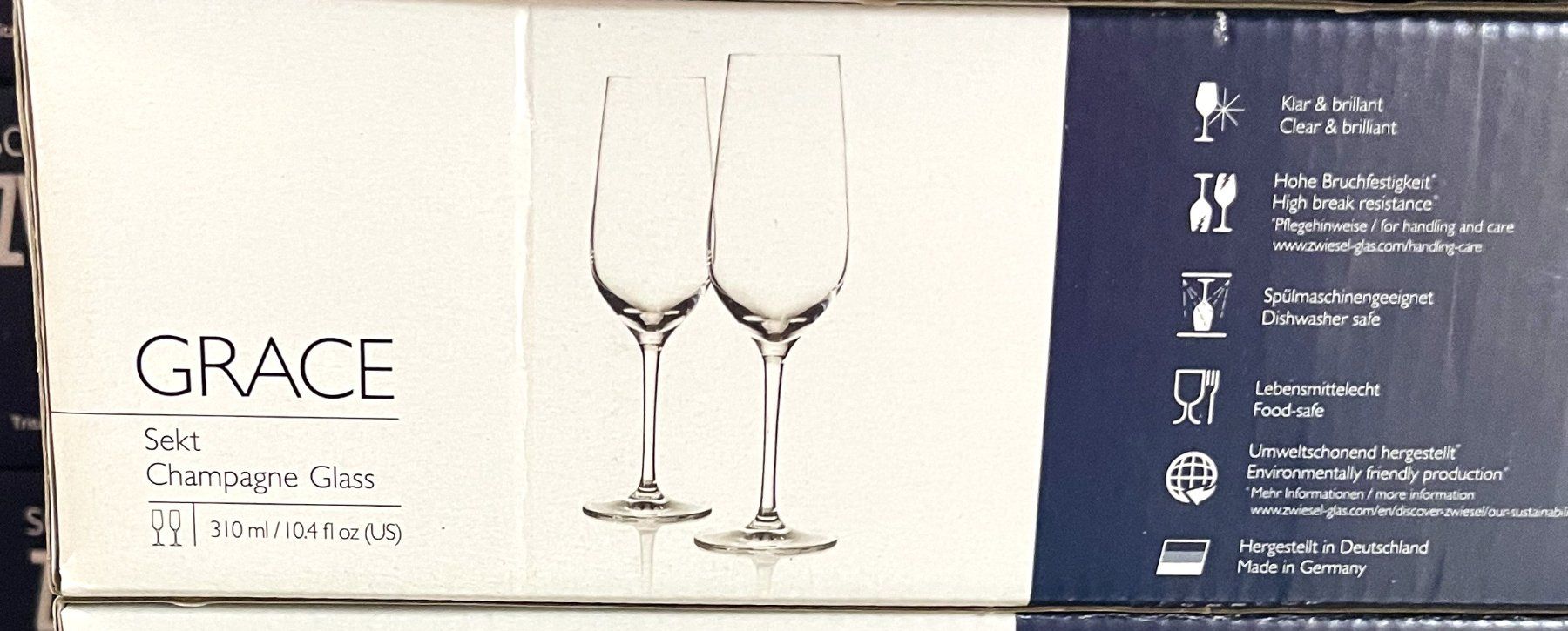 Schott Gläser: Schott Zwiesel / Sekt- Champagne / Grace / Karton à 2 Gläser – Neu und originalverpackt aus Oftringen von Vucki 1