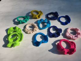 Serviettenringe handgemacht 12 Stk, Dekorierte farbige Ringe