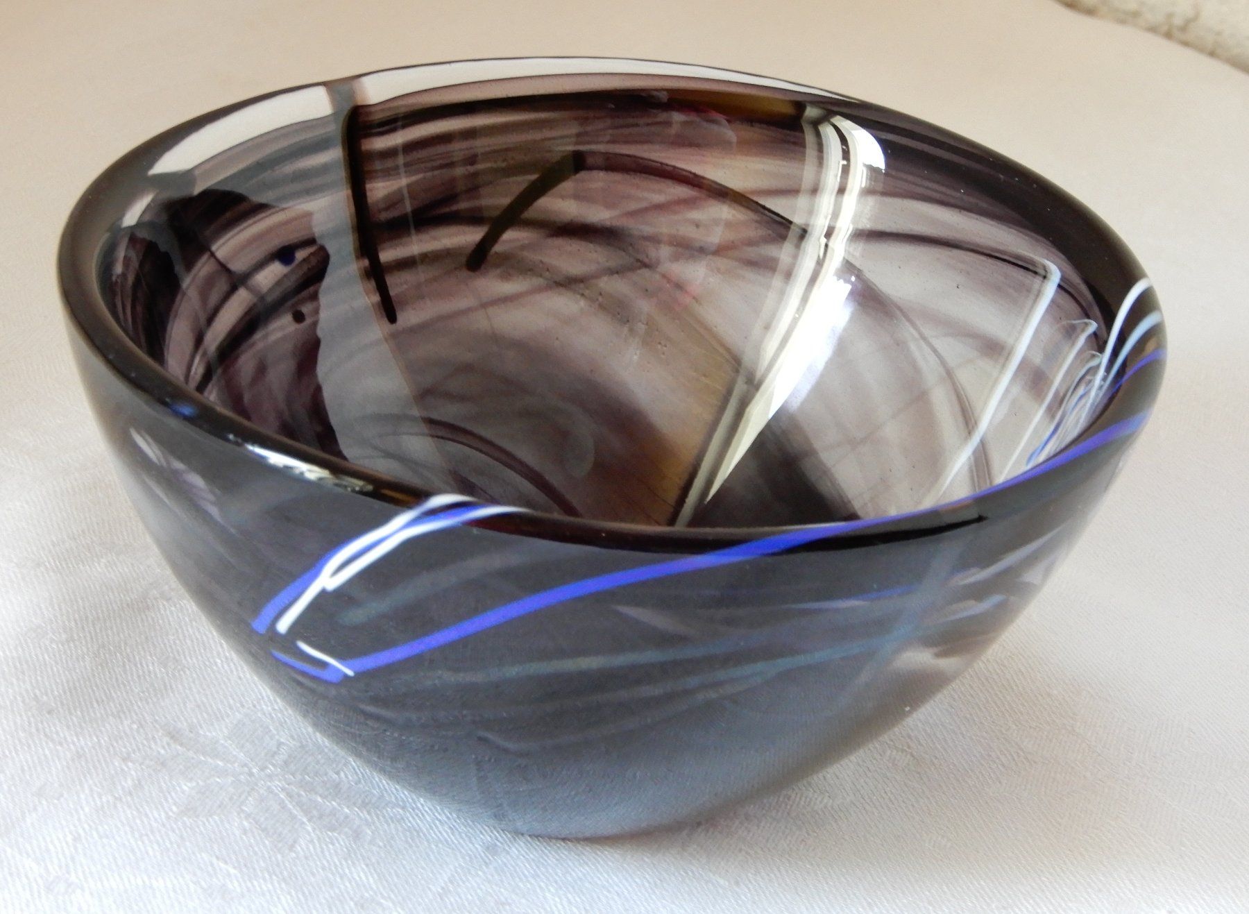 Kosta Boda Ciotole: Kosta Boda Schale "Contrast" Farbe Amethyst – Usato da Senèdes venduto da tintinette43 6