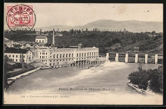 Cartoline postali: AK Geneve, Forces Motrices de Chevres – Usato da Berlin venduto da bartko-reher