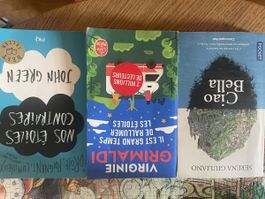 Lot de 3 livres poche John Green, Virginie Grimaldi, Serena 