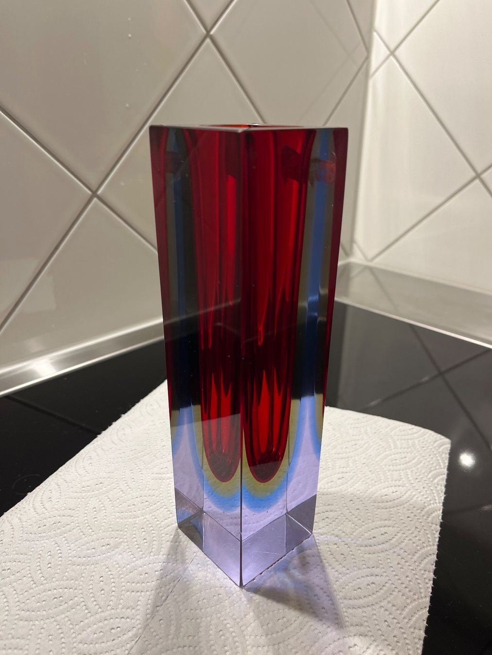 Murano Vasi & Recipienti: Murano Vase rot – Usato da Allschwil venduto da metalltisch 1