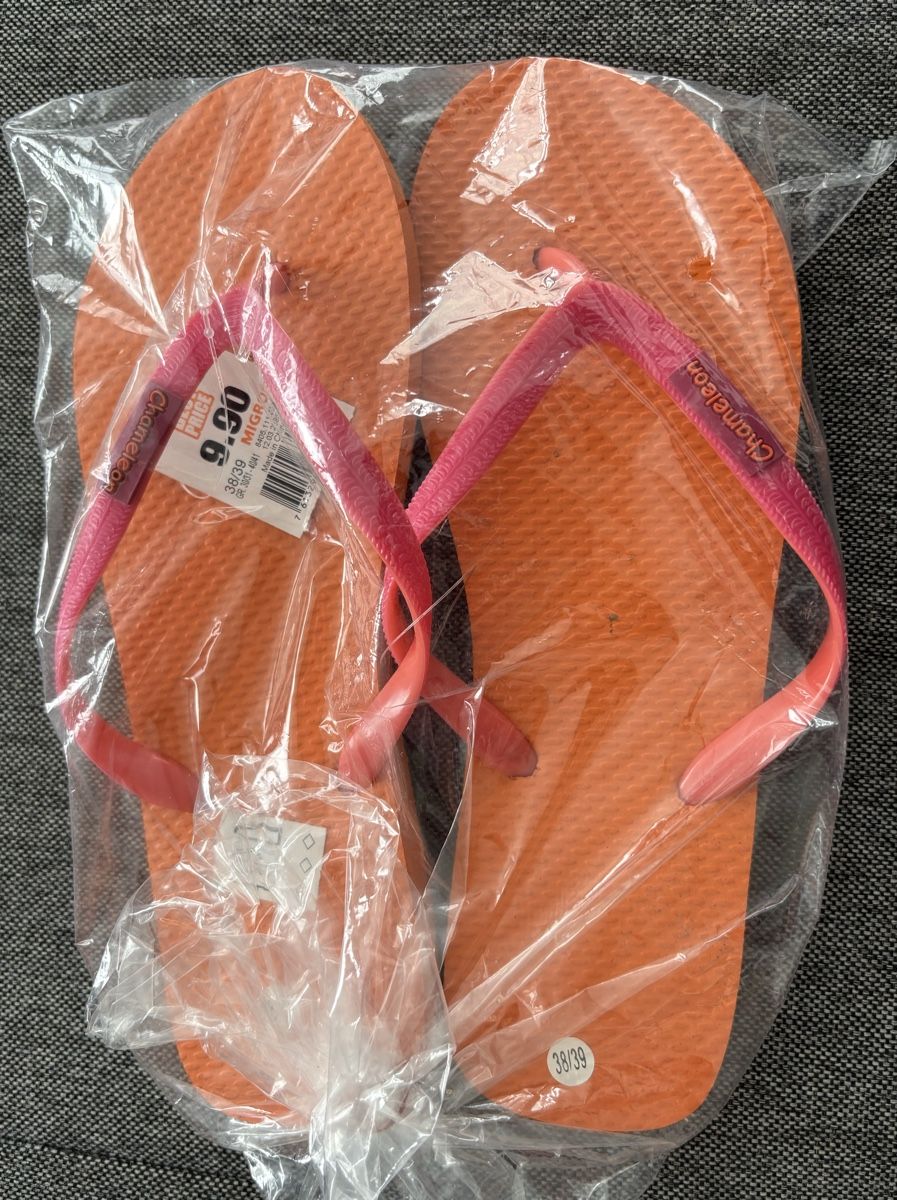 Scarpe da donna: Orange Flipflops, Grösse 38/39, neu – Nuovo e nell'imballaggio originale da Jegenstorf venduto da Annina0506