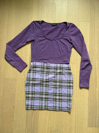 Jupe, Mini-Rock und Langarm-Shirt Gr.S