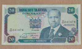 Banknote Kenya 20 Shillings, 1992
