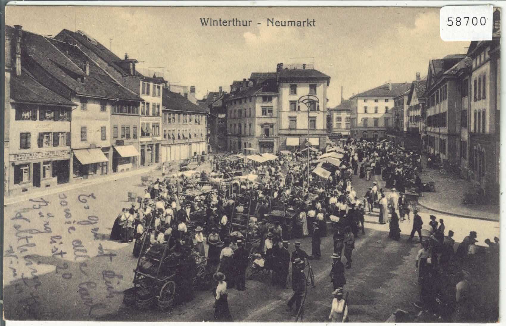Cartes postales: Winterthur - Neumarkt - animee – D'occasion à Ettingen par Kartenplanet