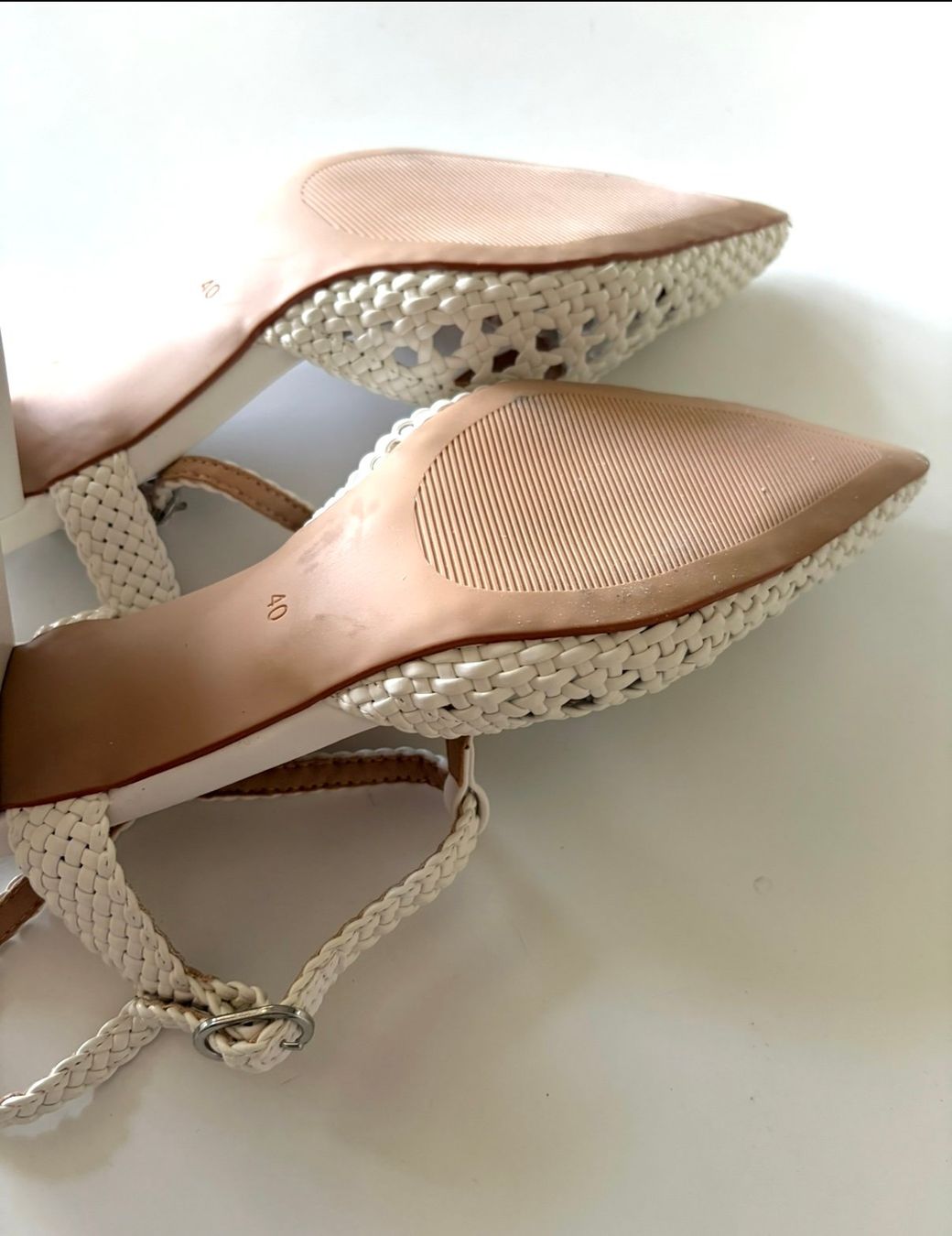 Scarpe da donna: Sandalen Slingbacks weiss NEU – Nuovo (secondo la descrizione) da Etoy venduto da Diadefin 3