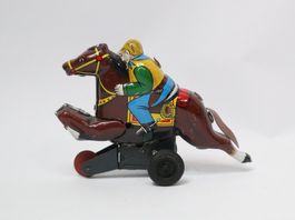 Cowboy auf Pferd, Schwungrad, made in Japan