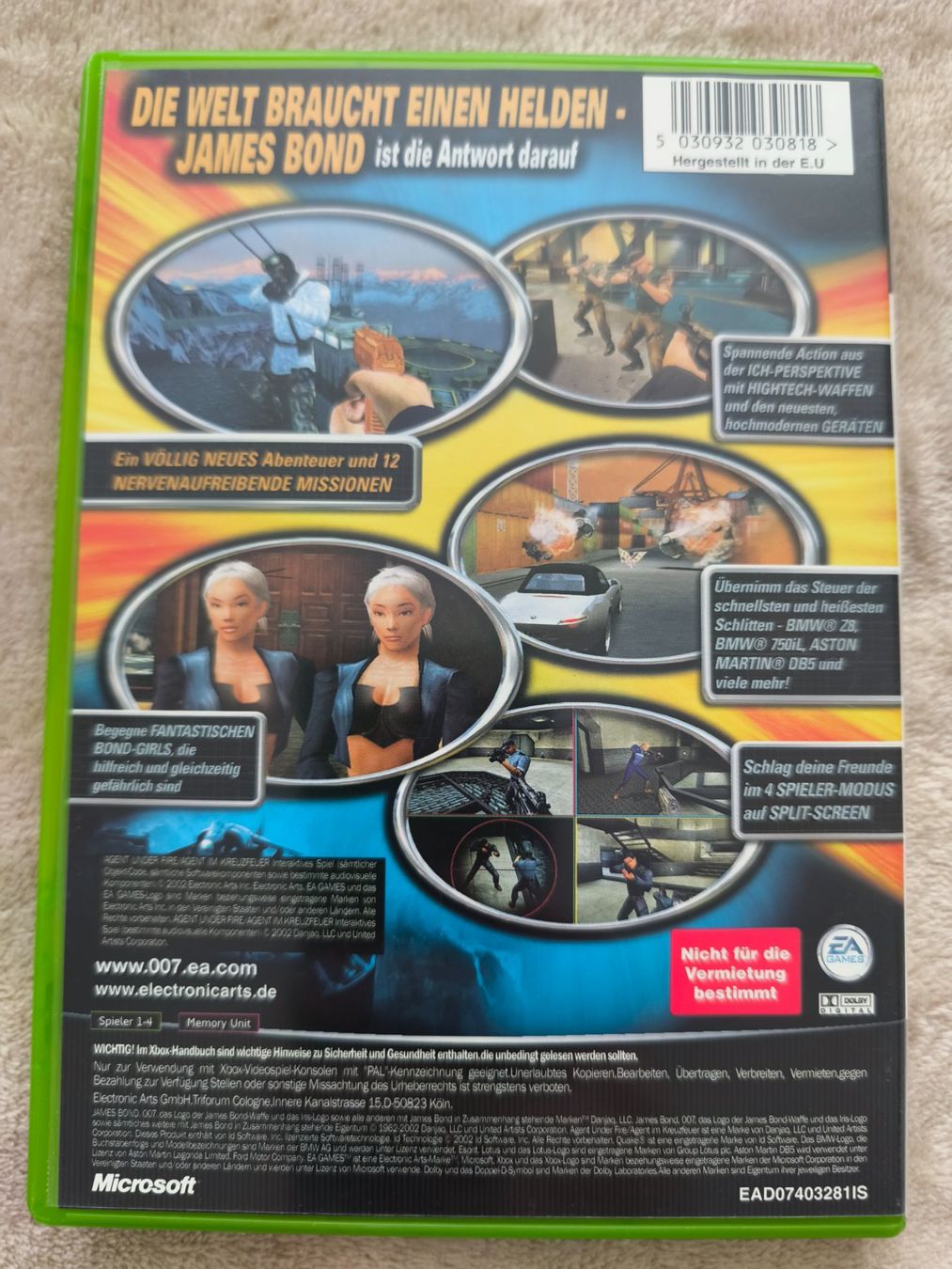 Microsoft Giochi: 007 Agent im Kreuzfeuer XBOX PAL – Usato da Winterthur venduto da Dr.Pepper01 1