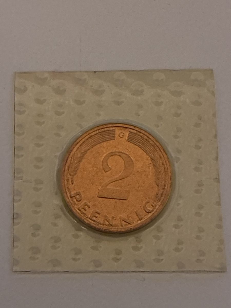 Tutti le monete: Nr. 22: 2 Pfennig, deutsche Mark, 1976 – Usato da Burgdorf venduto da Yakari5165