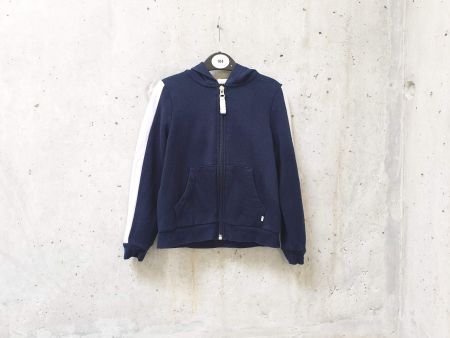 Sweat à capuche zippé H&M, bleu marine, fille, 110/116