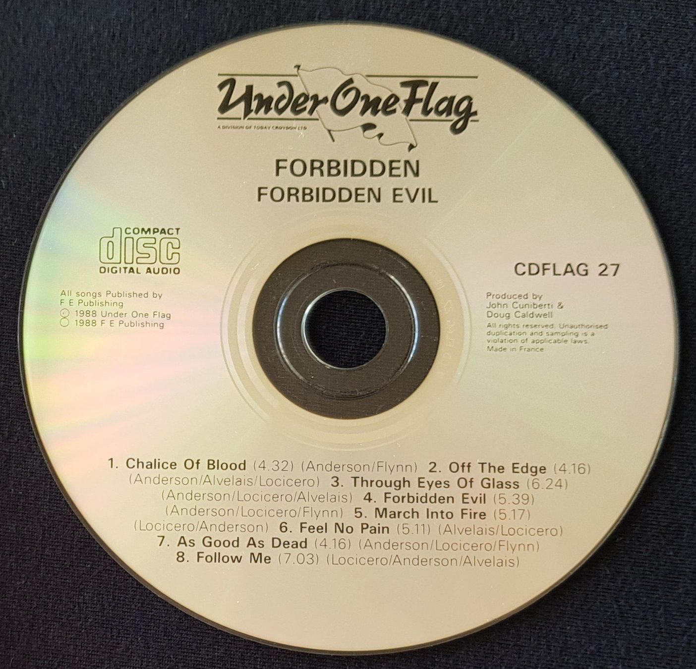 CD: Forbidden – Forbidden Evil - CD - 1989 - First Press – Usato da Uster venduto da Zardodel 2