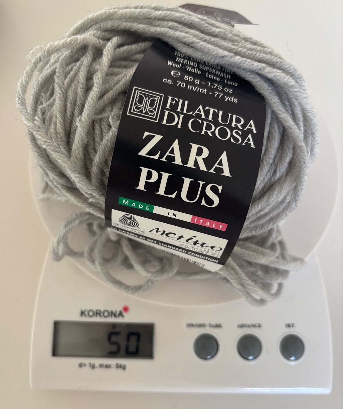 Lang Yarns Wolle: Merino Wolle ZARA PLUS hellgrau - 1'169 g – Gebraucht aus Bottmingen von Merkur_Basel 4
