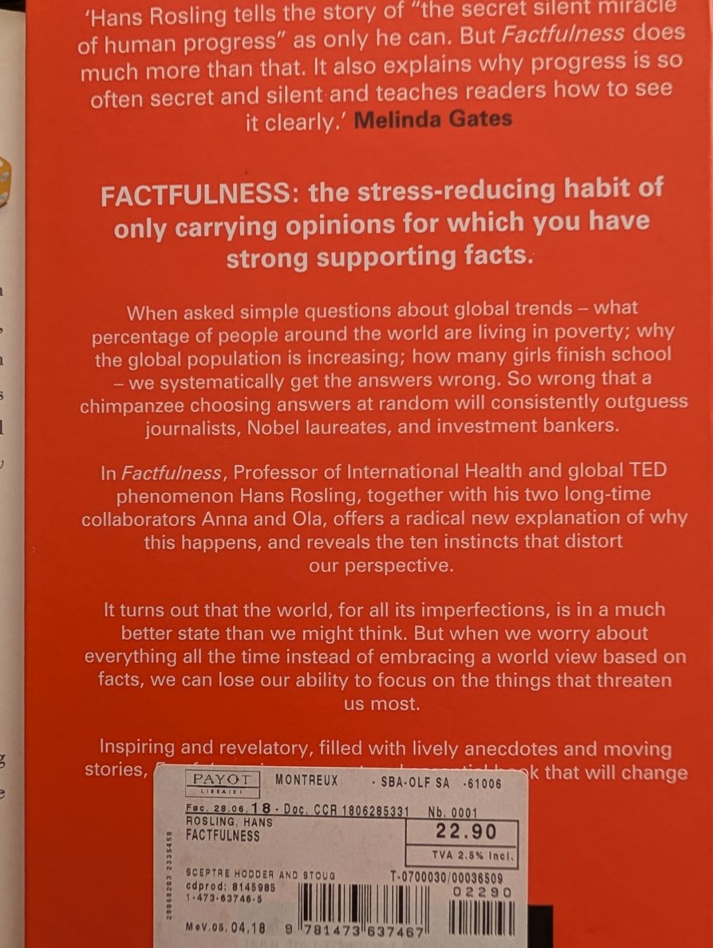 Libri: 4 books - Data & Science - Factfulness - Stephen Hawking – Usato da Montreux venduto da mad_z9lj 4