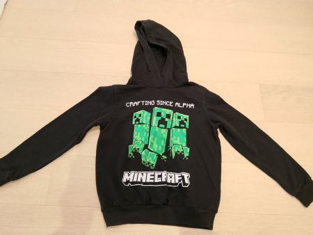 Minecraft Hoodie Schwarz Grösse 134/140 top Zustand!