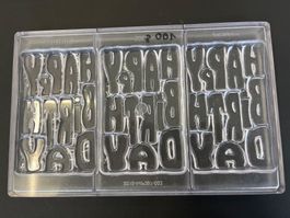 Polycarbonat Schokoladenform „Happy Birthday“