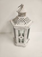 Shabby Chic Windlicht Laterne weiss