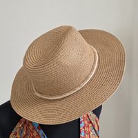 Sommerhut aus Stroh, beige, neuwertig, sehr schick! ☀️